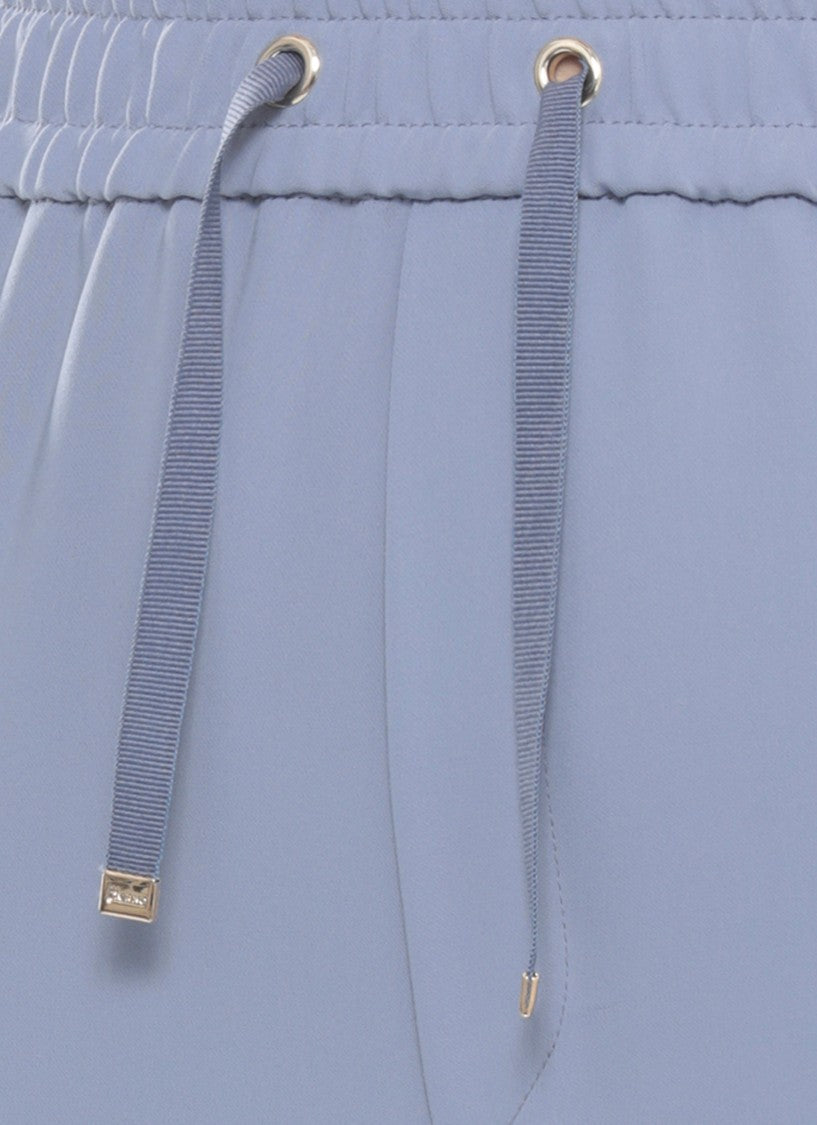 Herno Light Blue Satin Pants