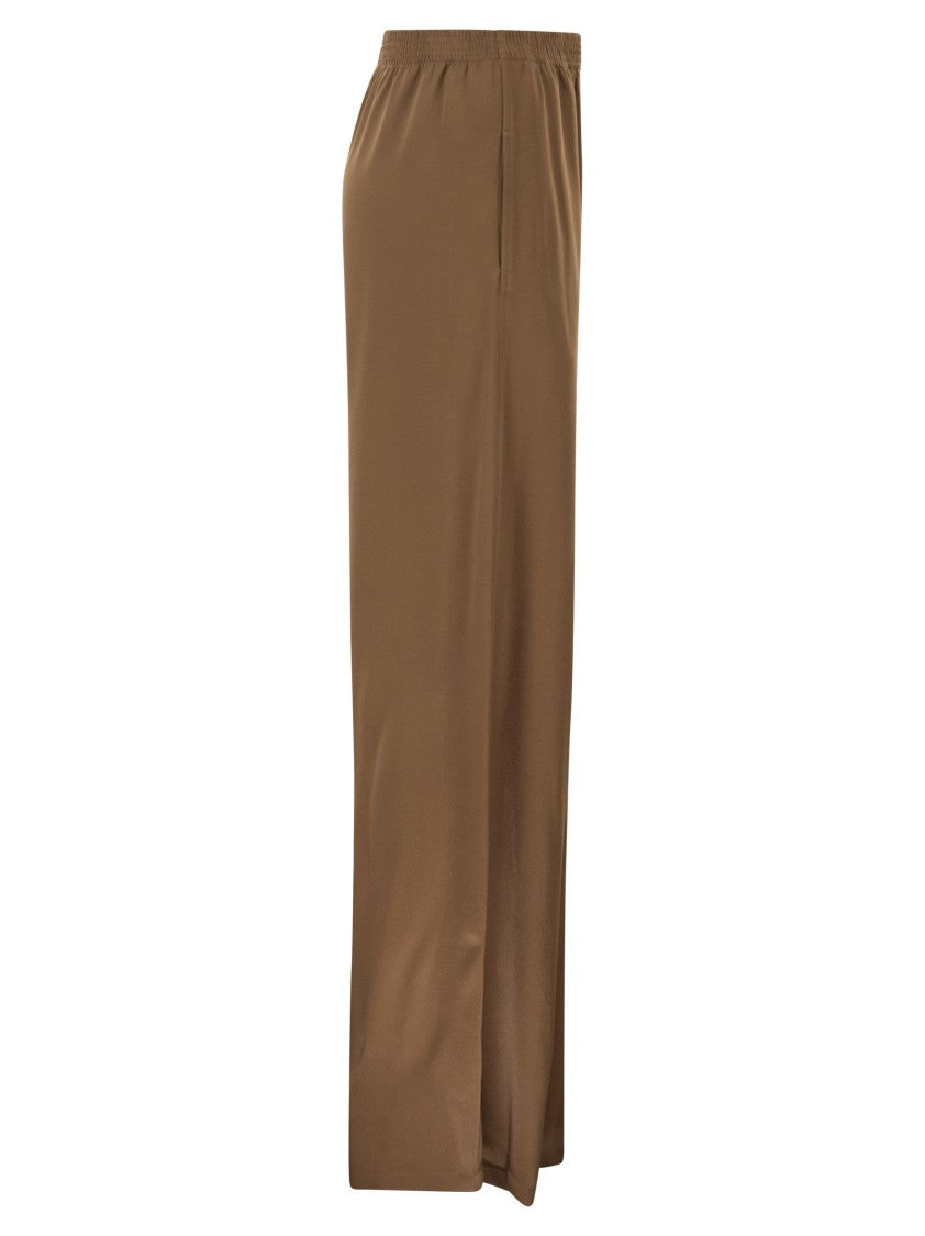 Fabiana Filippi Wide-Leg Trousers In Shiny Satin