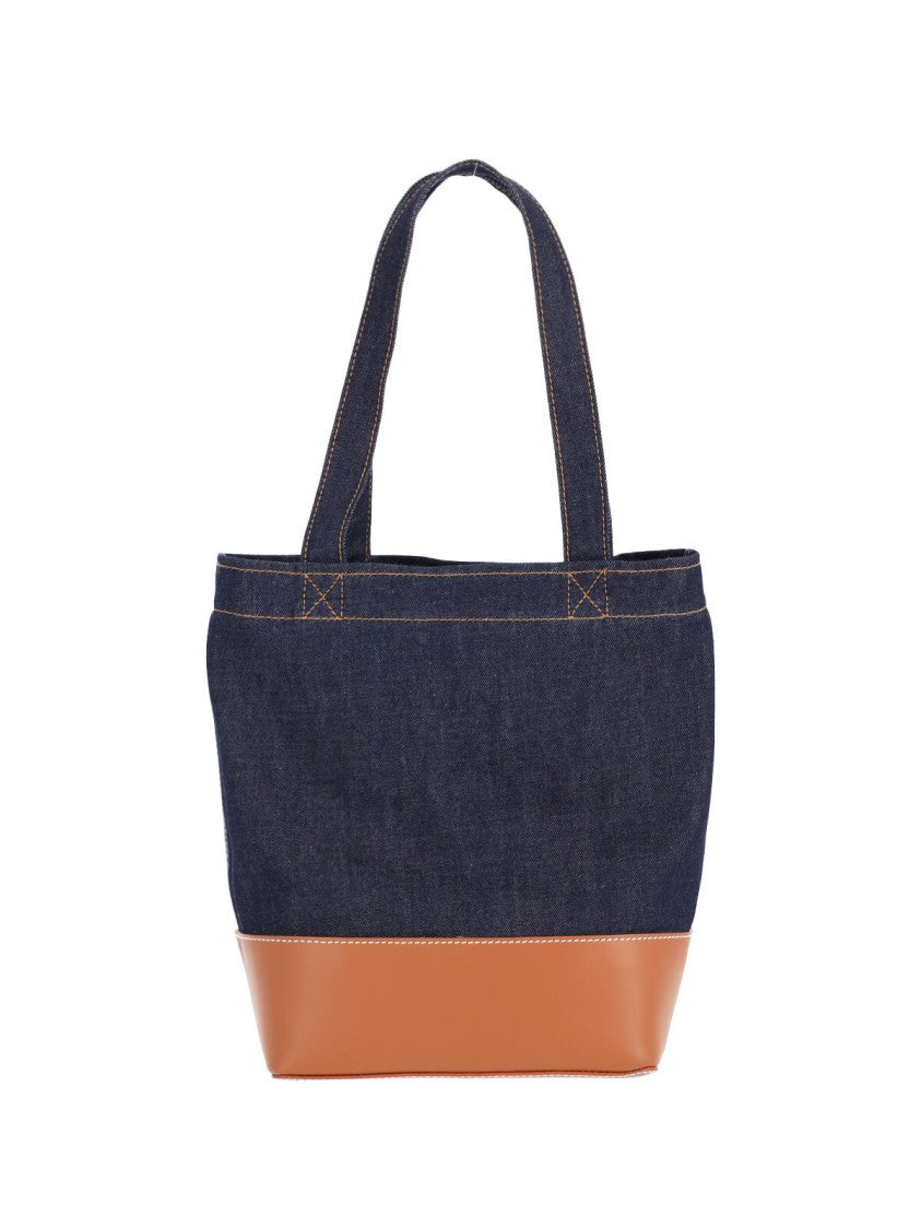 A.P.C. Blue Alex Small Denim Cotton Tote Bag