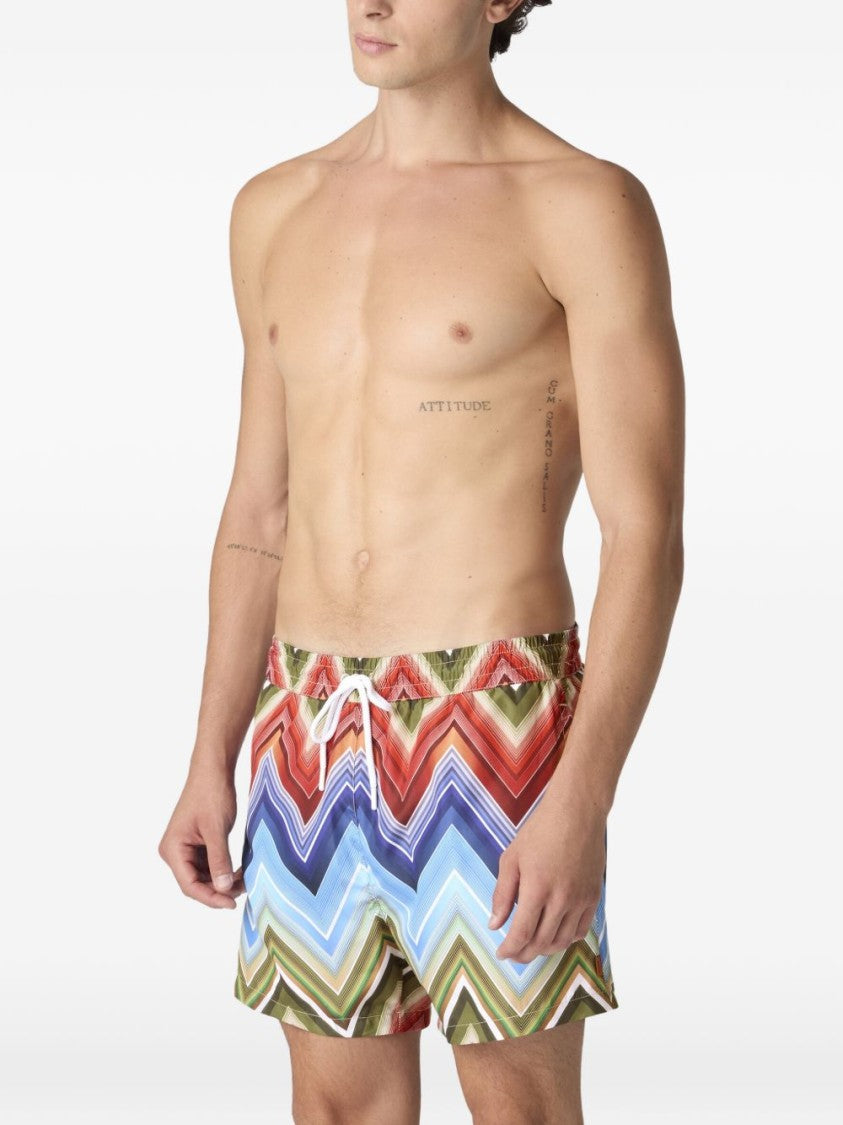 Missoni Zigzag Print Swim Shorts
