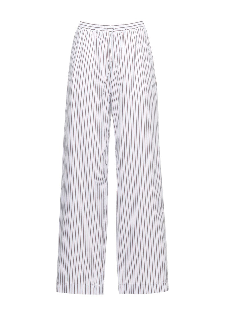 Loulou De Saison Cisco Cotton Striped Wide-Leg Pants