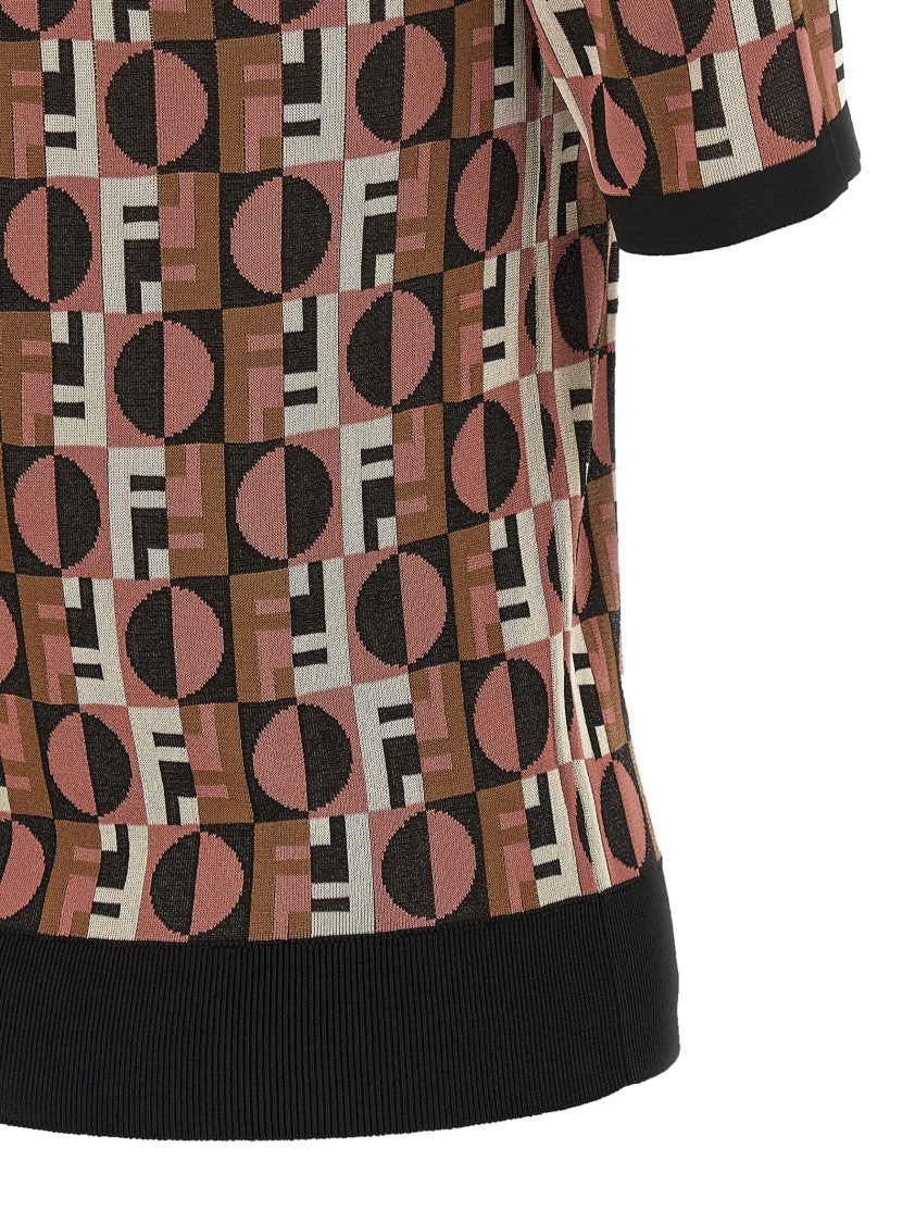 Fendi Three-Dimensional Jacquard Sweater With Geometric Pattern