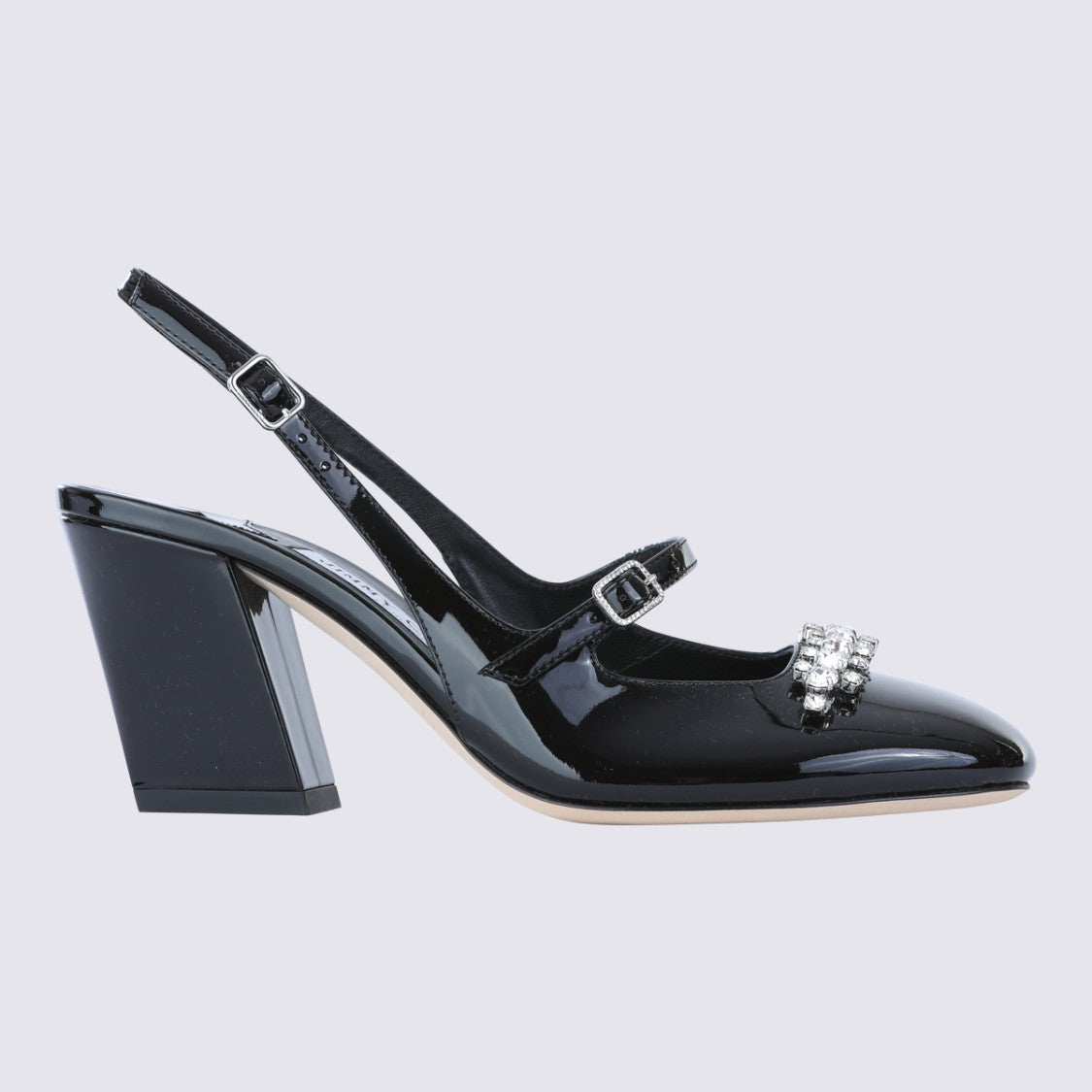 Jimmy Choo Black Leather Belinda Pumps