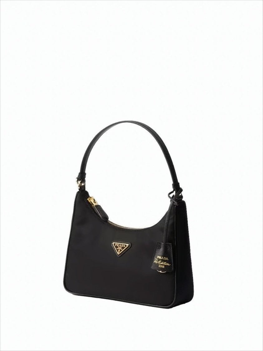 Prada Minimalist Rectangular Black Shoulder Bag