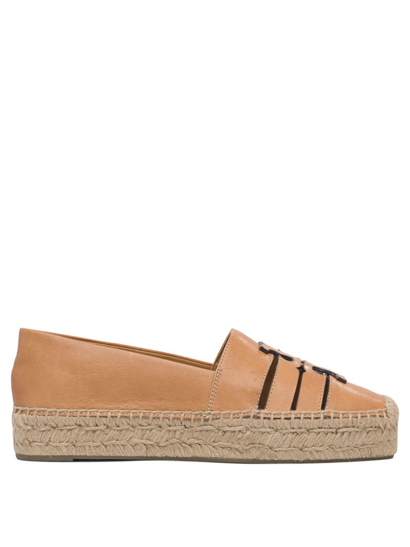 Tory Burch Beige Espadrilles With Woven Jute Sole