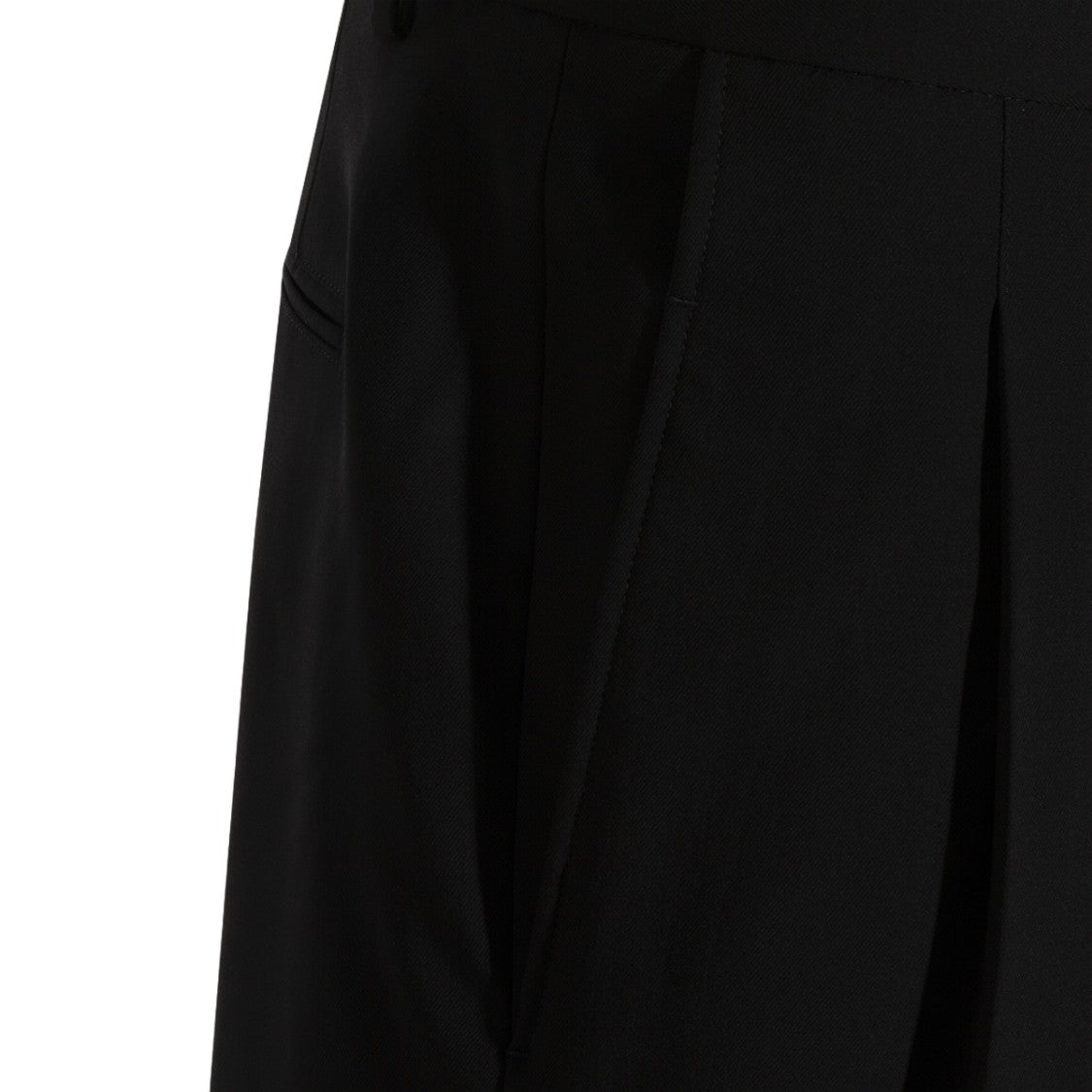 Ami Paris Tailored Black Shorts With Structured Waistband