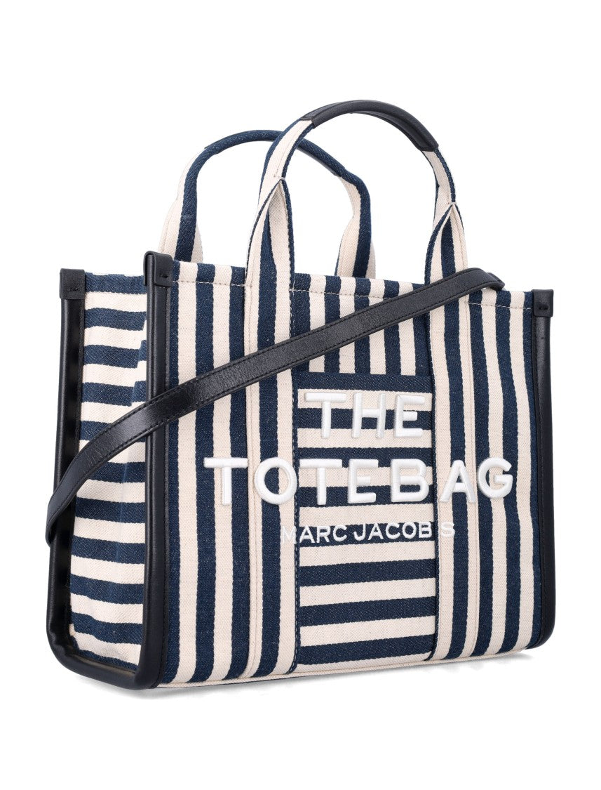 Marc Jacobs Striped Vertical Canvas Structured Tote Bag