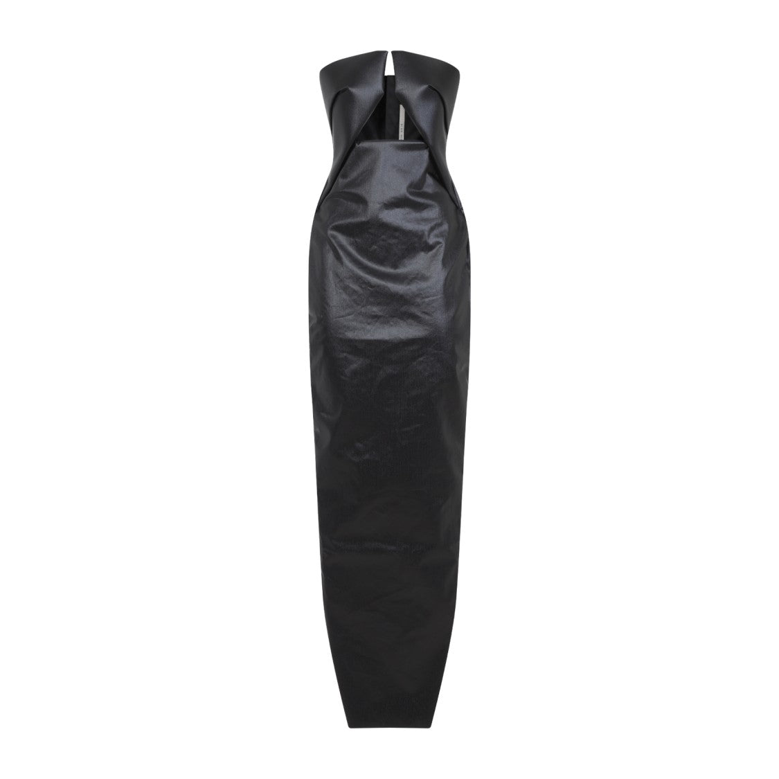 Rick Owens Form-Fitting Black Evening Dress With Cutout Neckline