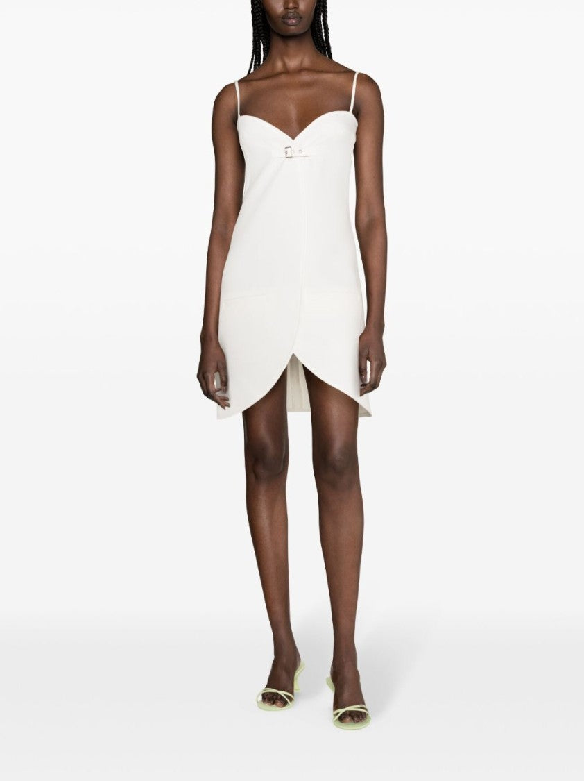 Courrèges White Twill Weave Mini Dress