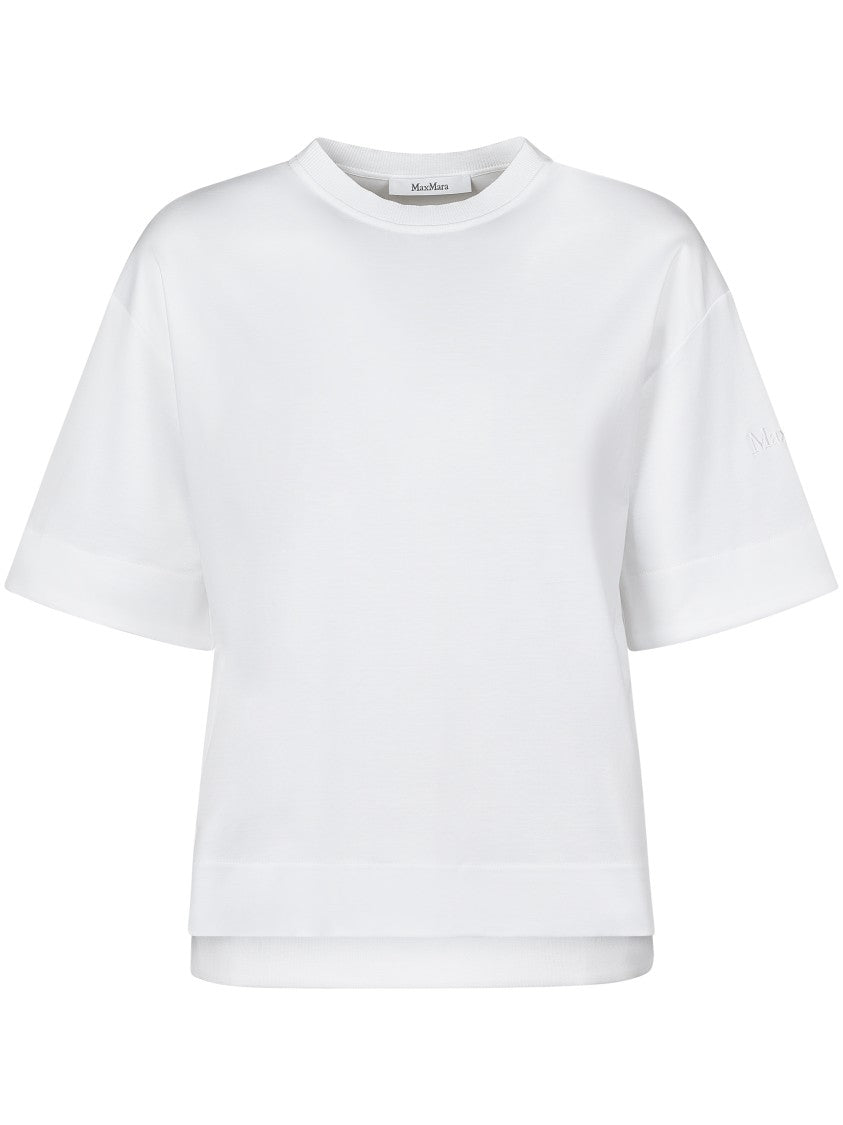Max Mara Relaxed-Fit White Cotton T-Shirt