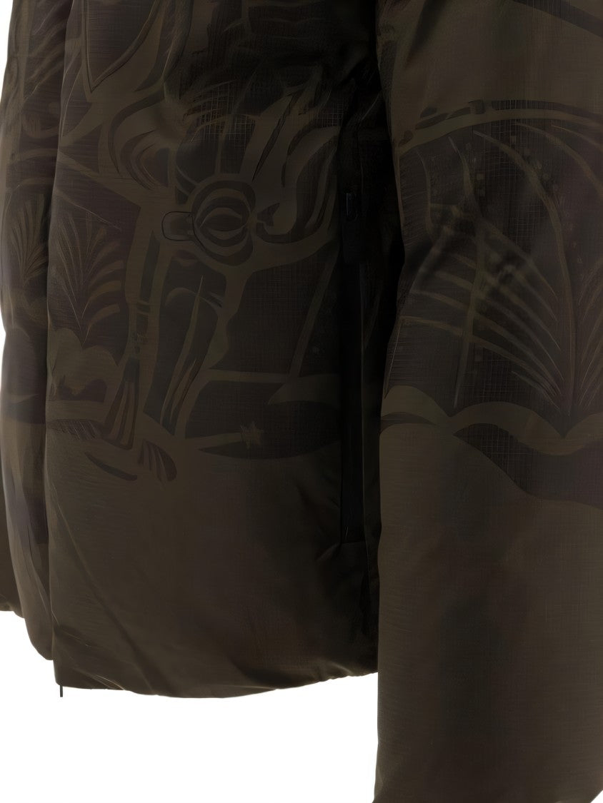 Burberry Padded Jacket With Prominent Graphic Print