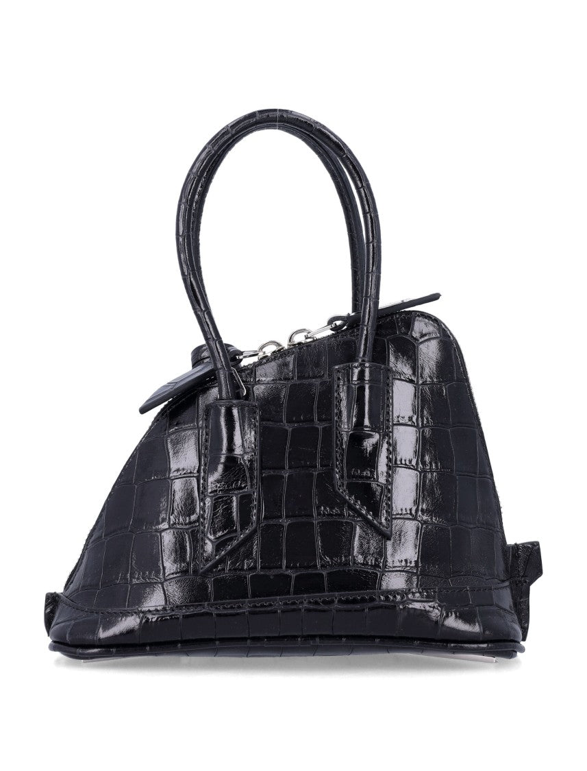 The Attico Sant Ambroeus Mini Shoulder Bag With Structured Dome Silhouette