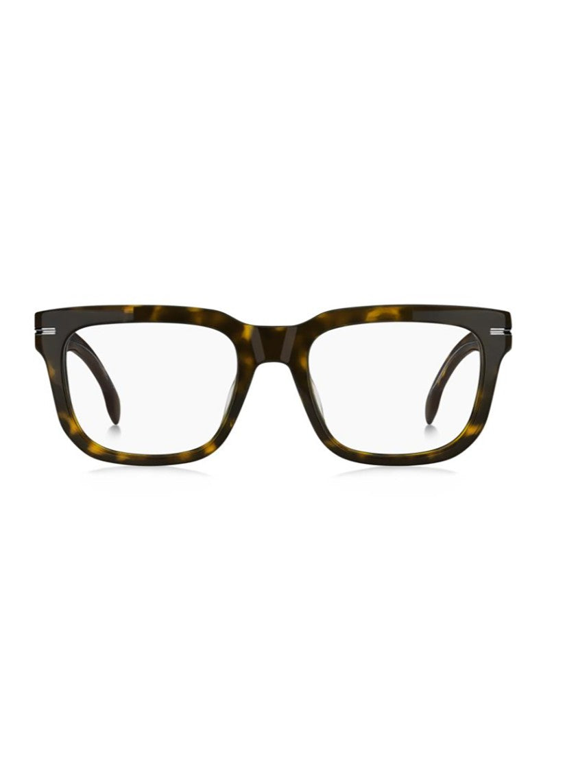 Hugo Boss Rectangular Optical Frames With Classic Tortoiseshell Pattern
