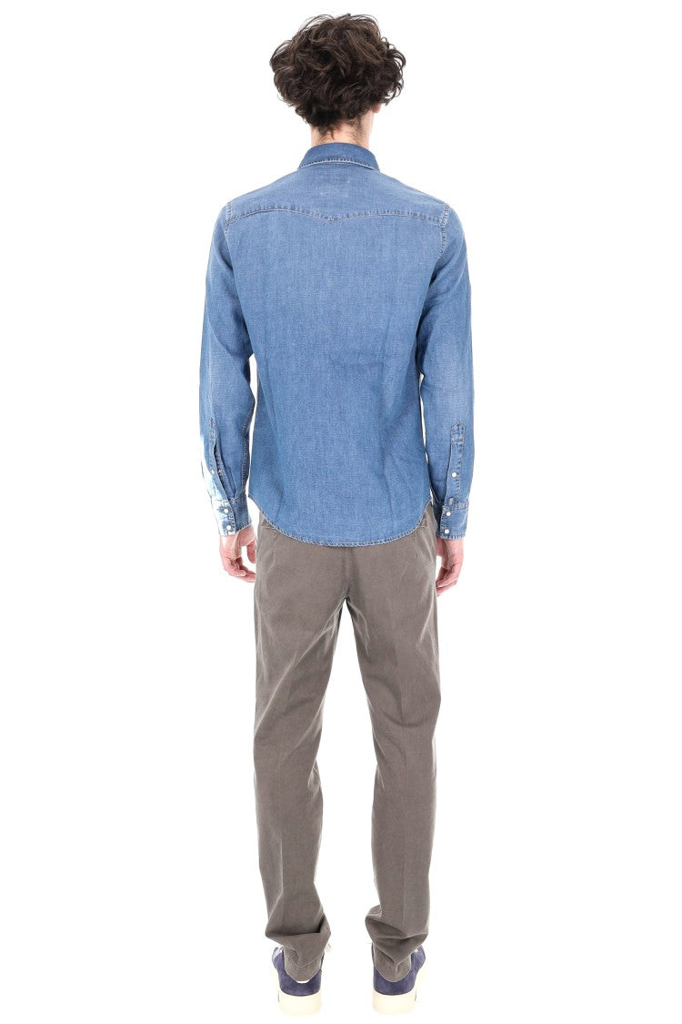 Jacob Cohen Texas Cotton-Linen Western Denim Shirt