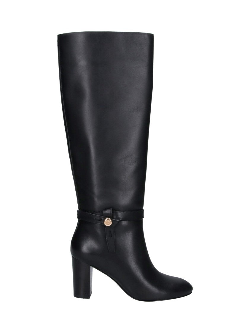 Tory Burch Romy Knee-High Black Leather Boots