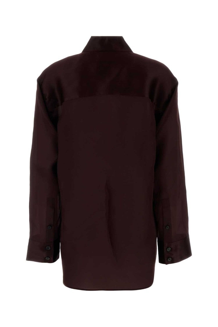 Khaite Aubergine Silk Matteo Shirt