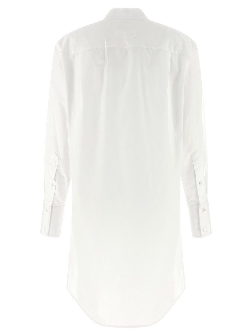 Maison Margiela Cotton Poplin Mini Dress With Chemisier Style