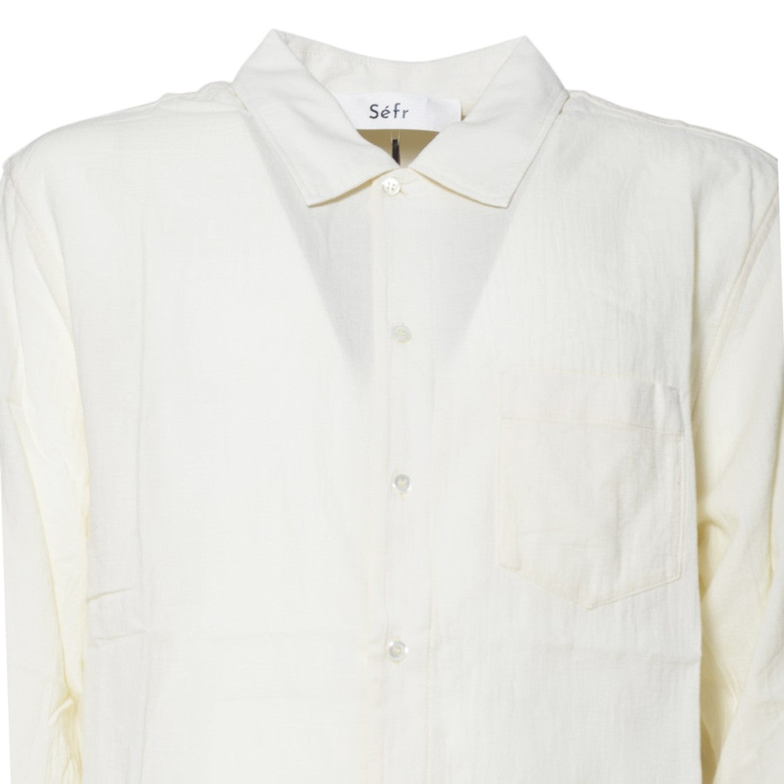 Séfr Leo Shirt In Cream Cotton Voile