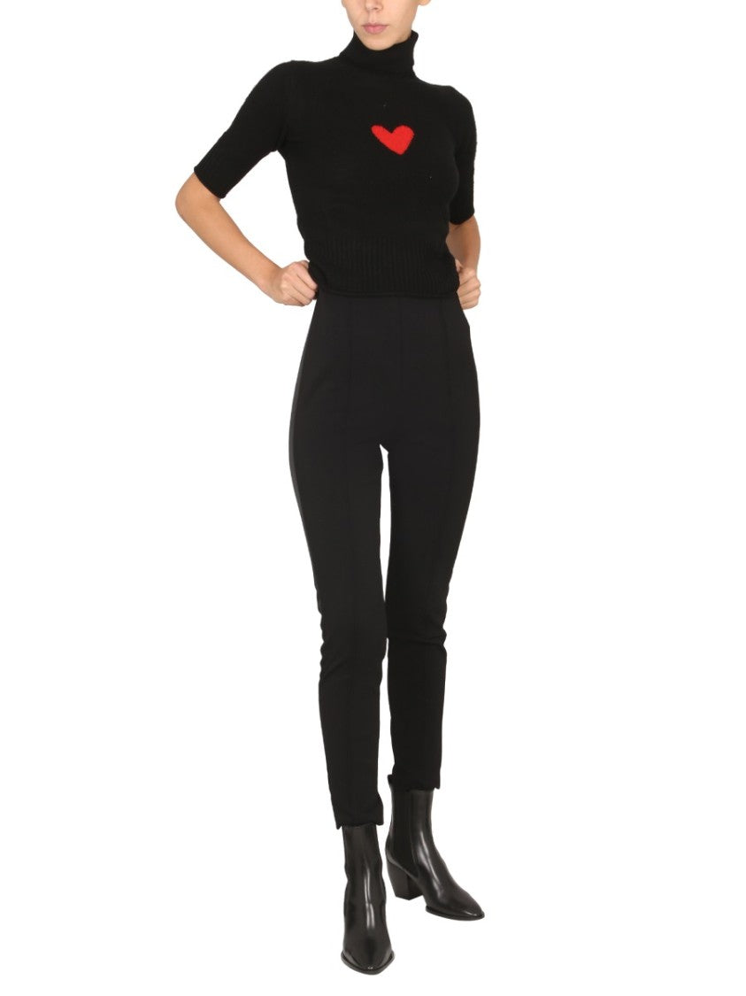 Max Mara Satin-Finish Nylon Pants With Side Zipper Closure