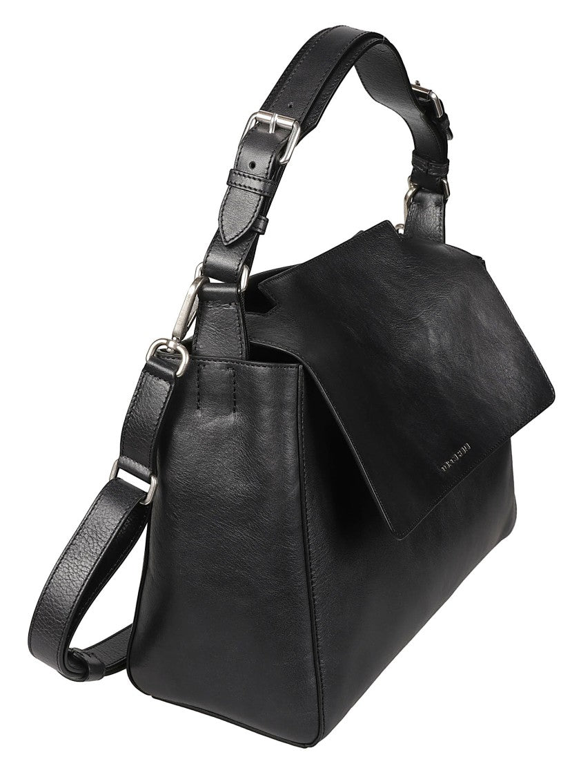 Orciani Sveva Medium Structured Calfskin Shoulder Bag