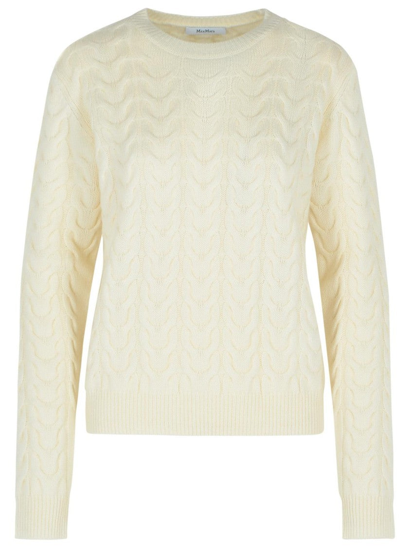 Max Mara White Cashmere Sweater