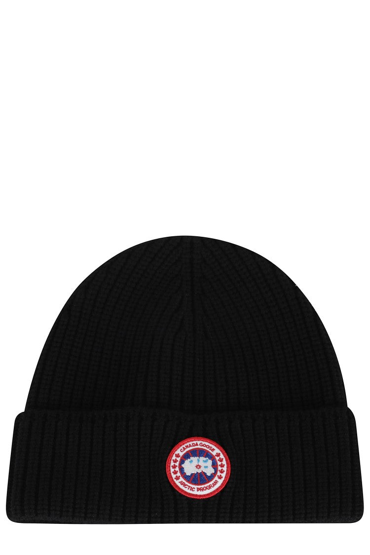 Canada Goose Ribbed Knit Toque With Folded Cuff