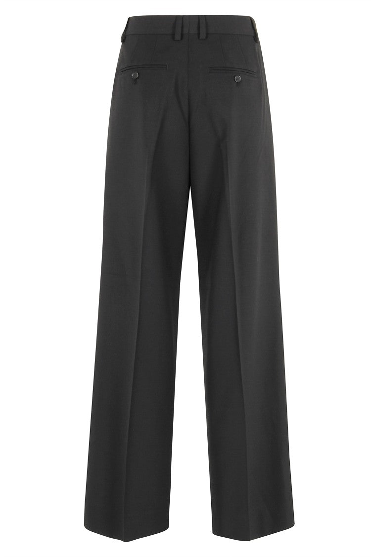 Filippa K Wide-Leg Black Wool Trousers