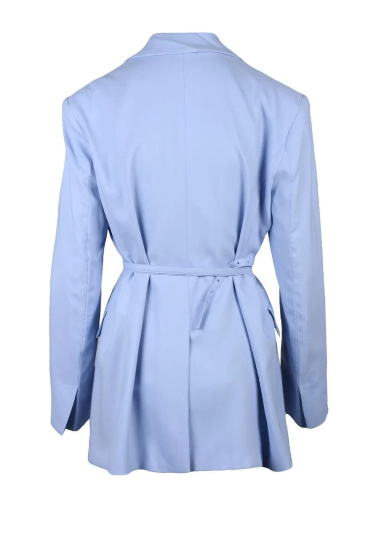 Marella Double-Breasted Jacket - Light Blue