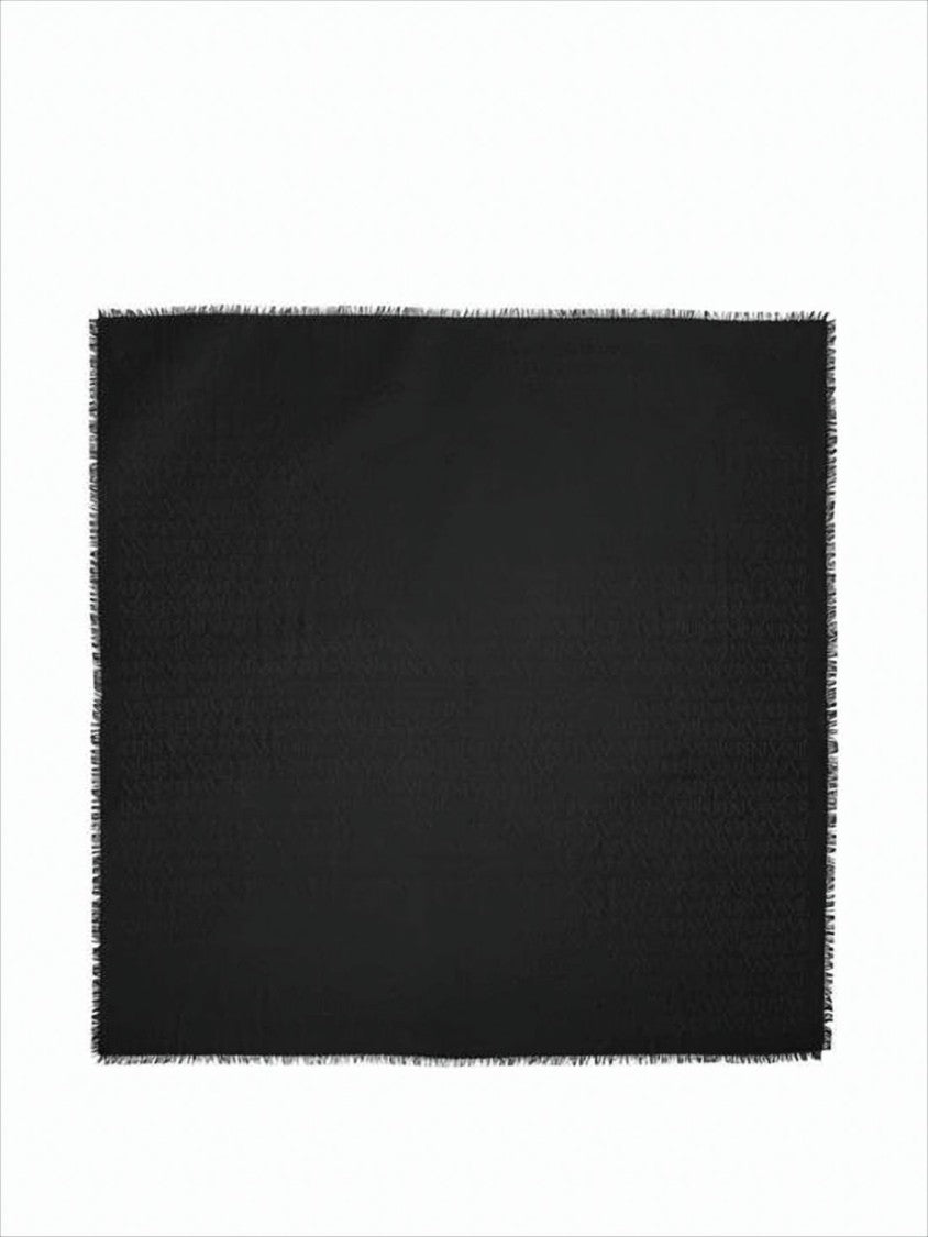 Saint Laurent Rectangular Jacquard Scarf In Silk