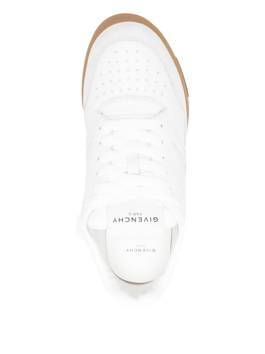 Givenchy White Yard Suede Debossed Sneakers