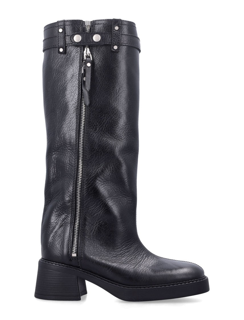 Miista Izolda Gradient-Finish Leather Mid-Calf Boots