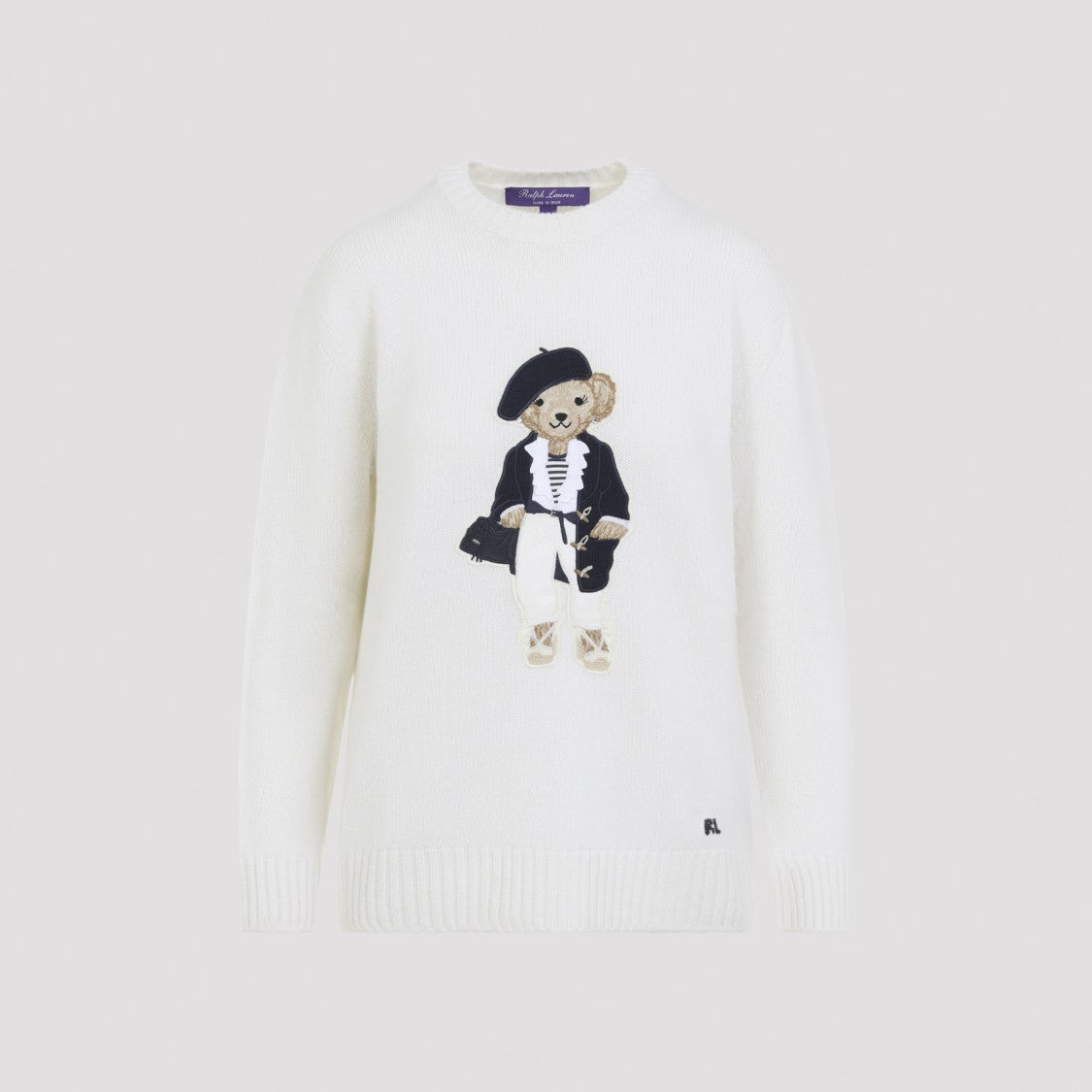 Polo Ralph Lauren Lux Cream White Cashmere Bear Pullover