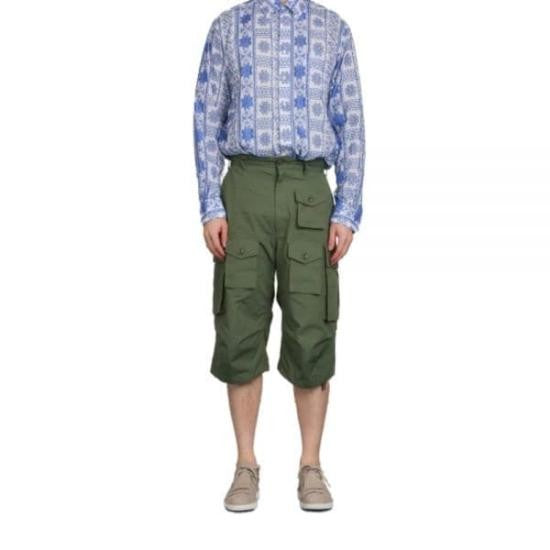 Engineered Garments Knee-Length Cargo Shorts With Relaxed Fit And Multiple Pockets
