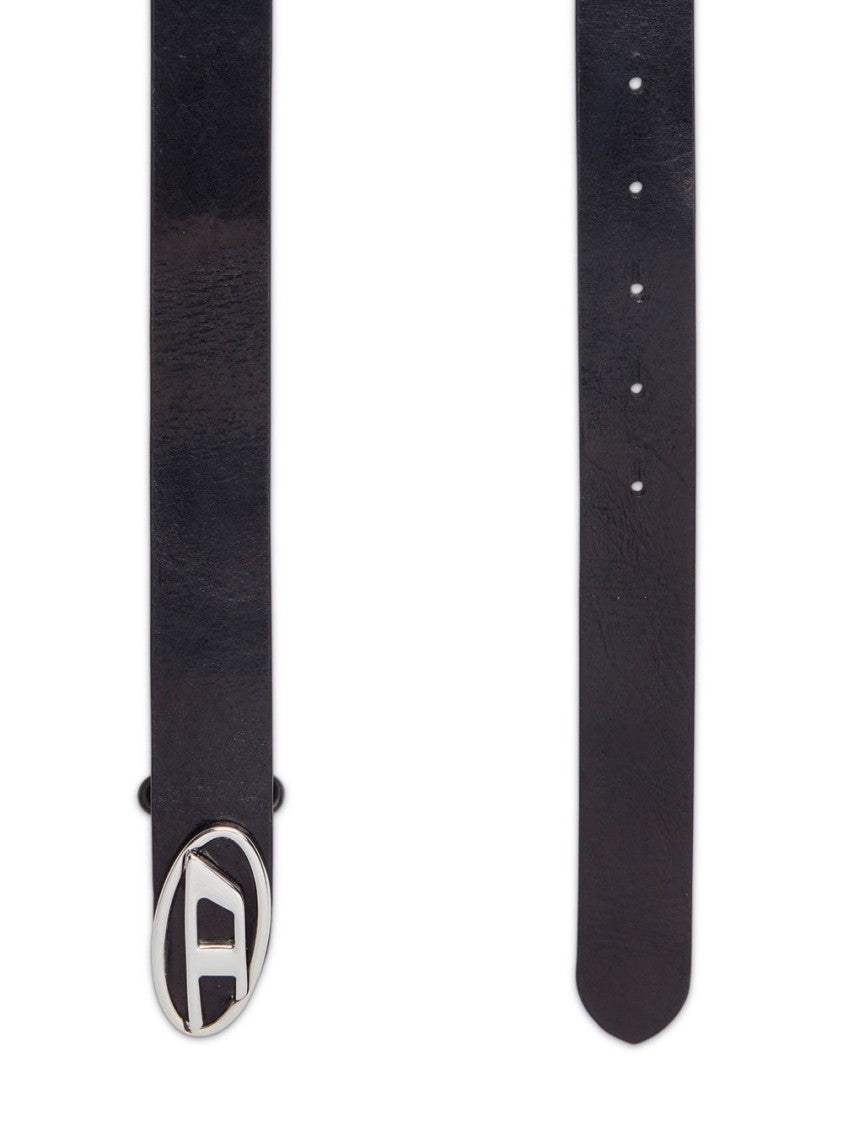 Diesel Calf Leather Belt With Cut-Out Detailing