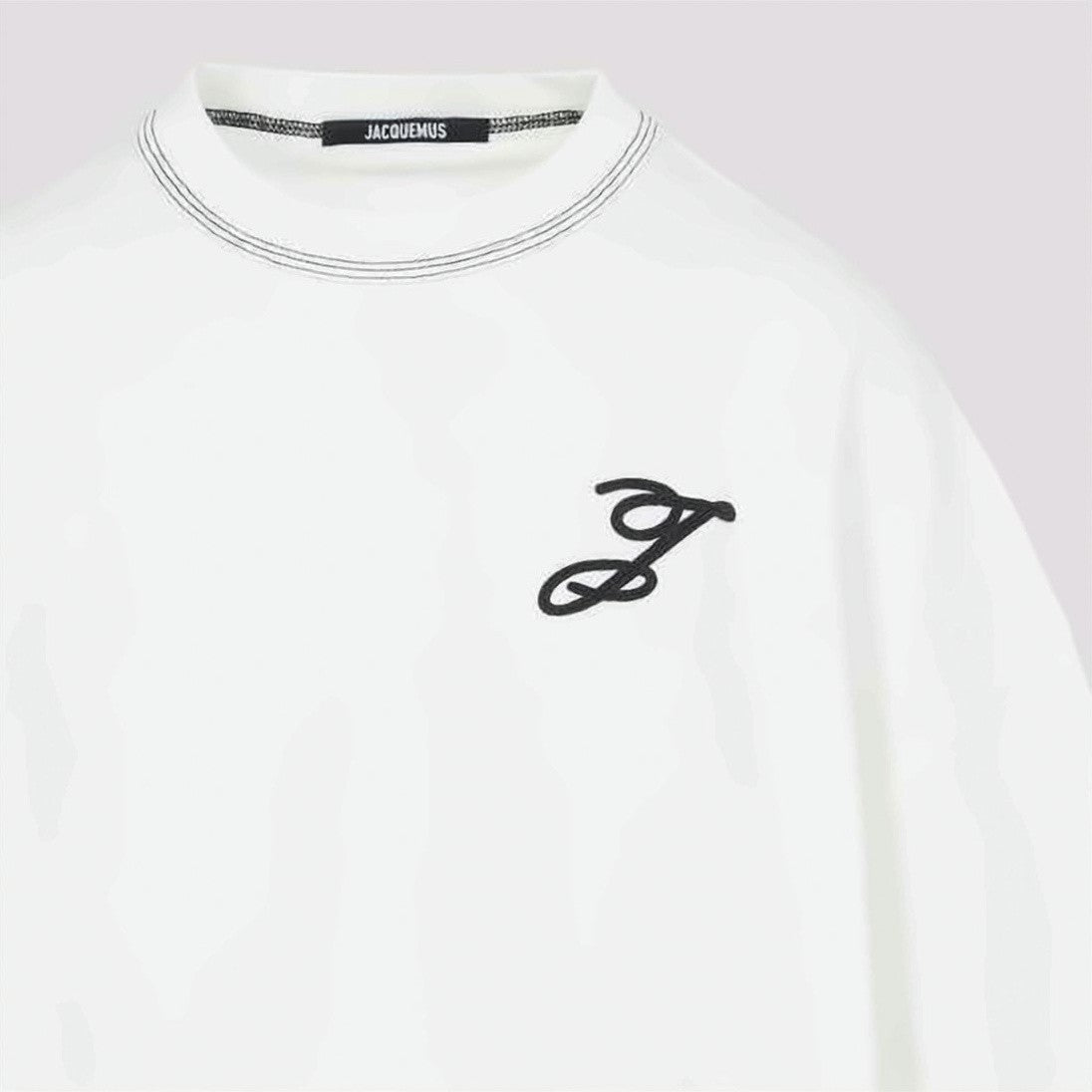 Jacquemus Relaxed-Fit Short-Sleeve T-Shirt With Subtle Embroidery