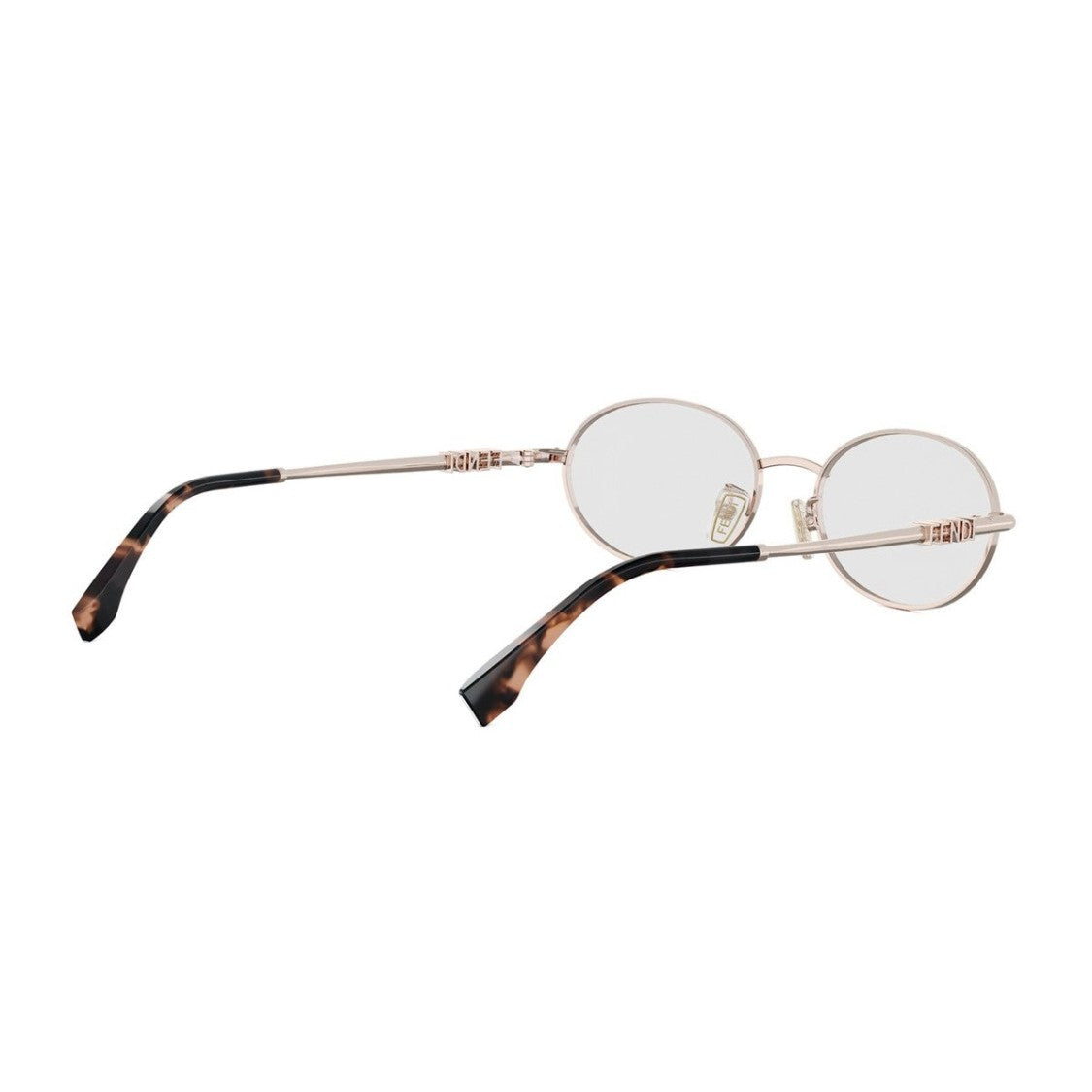 Fendi Rose Gold Fendigraphy Metal Oval Sunglasses