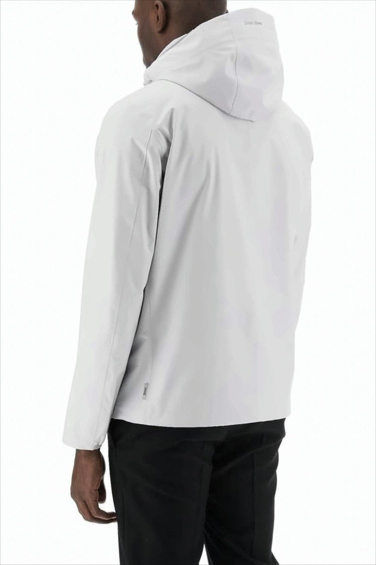 Herno Minimalist White Jacket With Hood