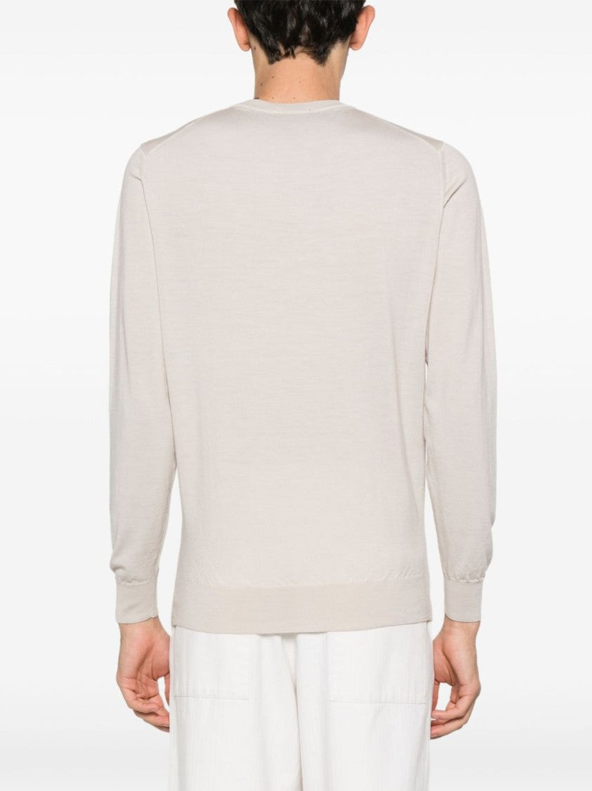 Drumohr Light Beige Merino Wool Sweater