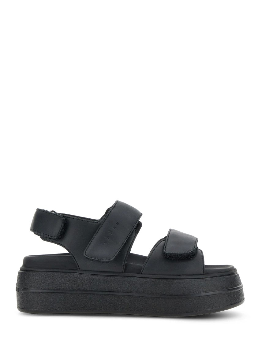 Hogan Chunky Platform Sandals With Adjustable Straps