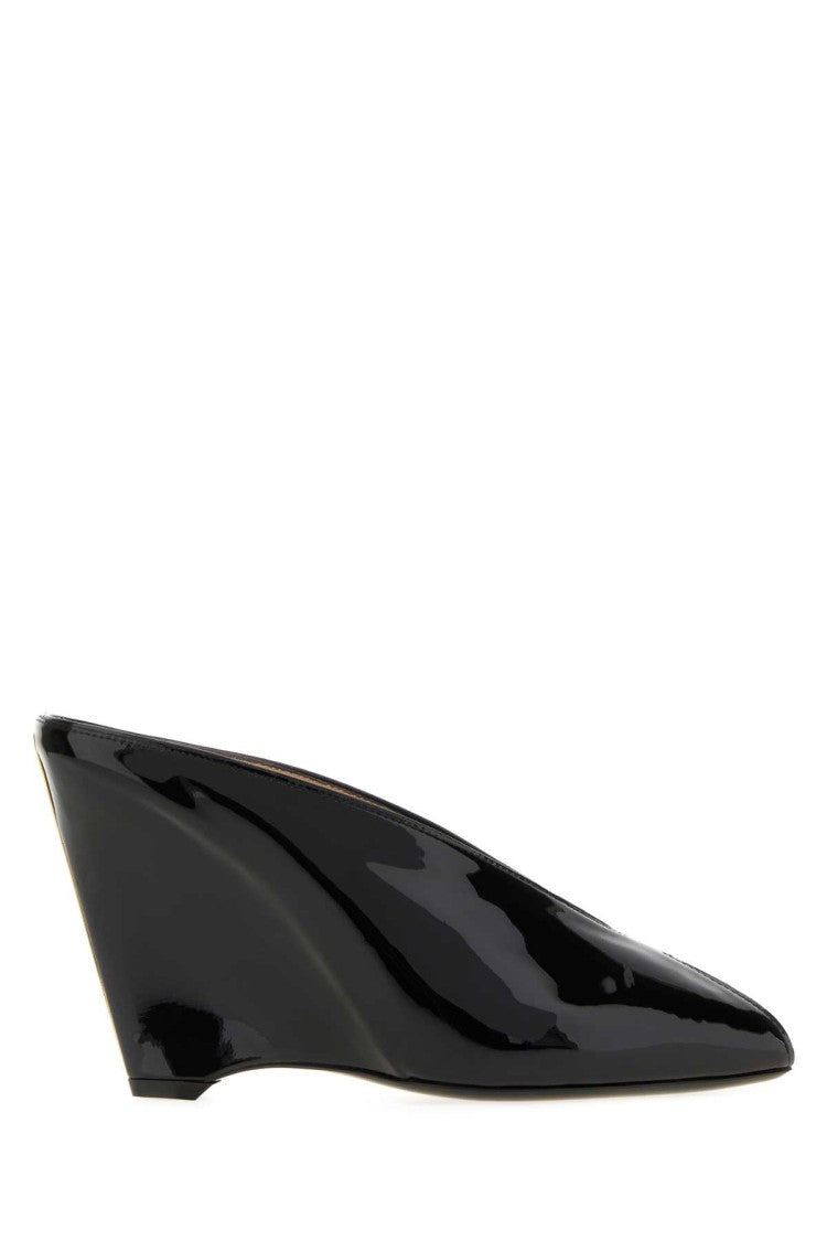 Salvatore Ferragamo Black Leather Alicia Mules