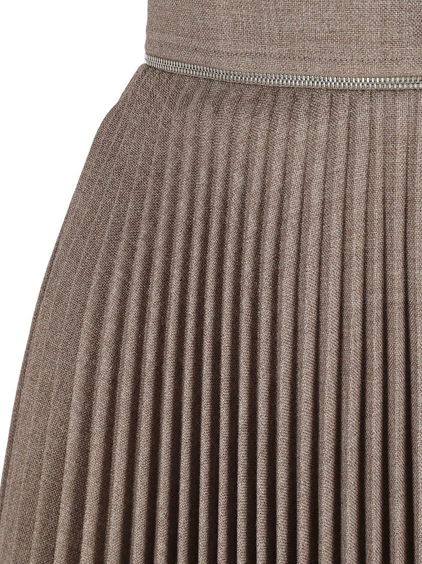 Burberry High-Waisted Pleated Skirt With Sophisticated Flow