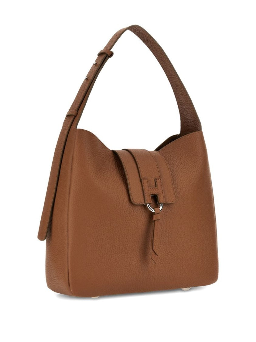 Hogan Textured Calfskin Leather Handbag