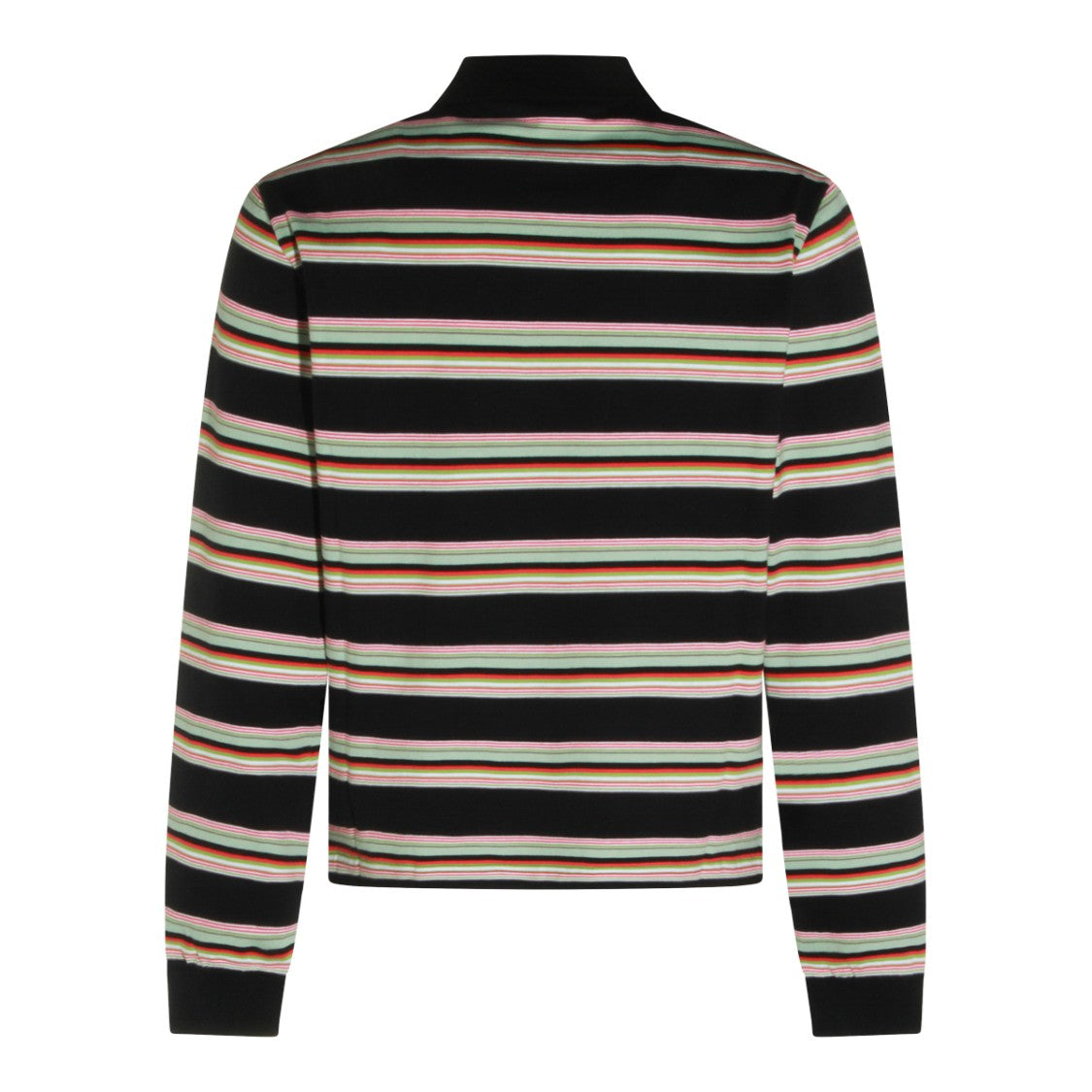 Marni Multicolor Cotton Striped Motif Polo Shirt
