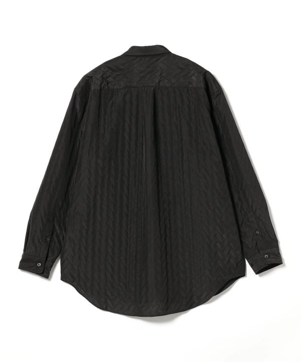 Beams Jacquard Fabric Shirt With Quilting Texture