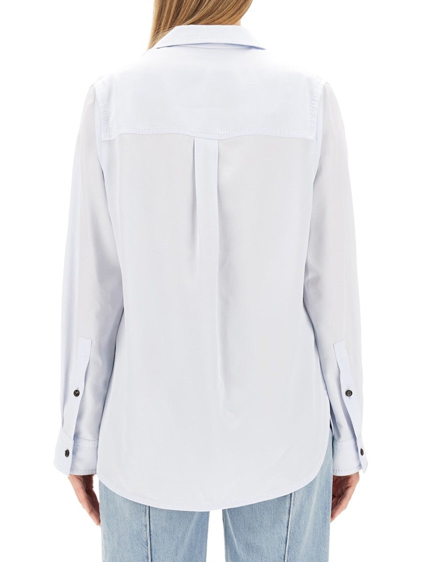 Bottega Veneta Twill Shirt With Classic Collar And Button-Down Front