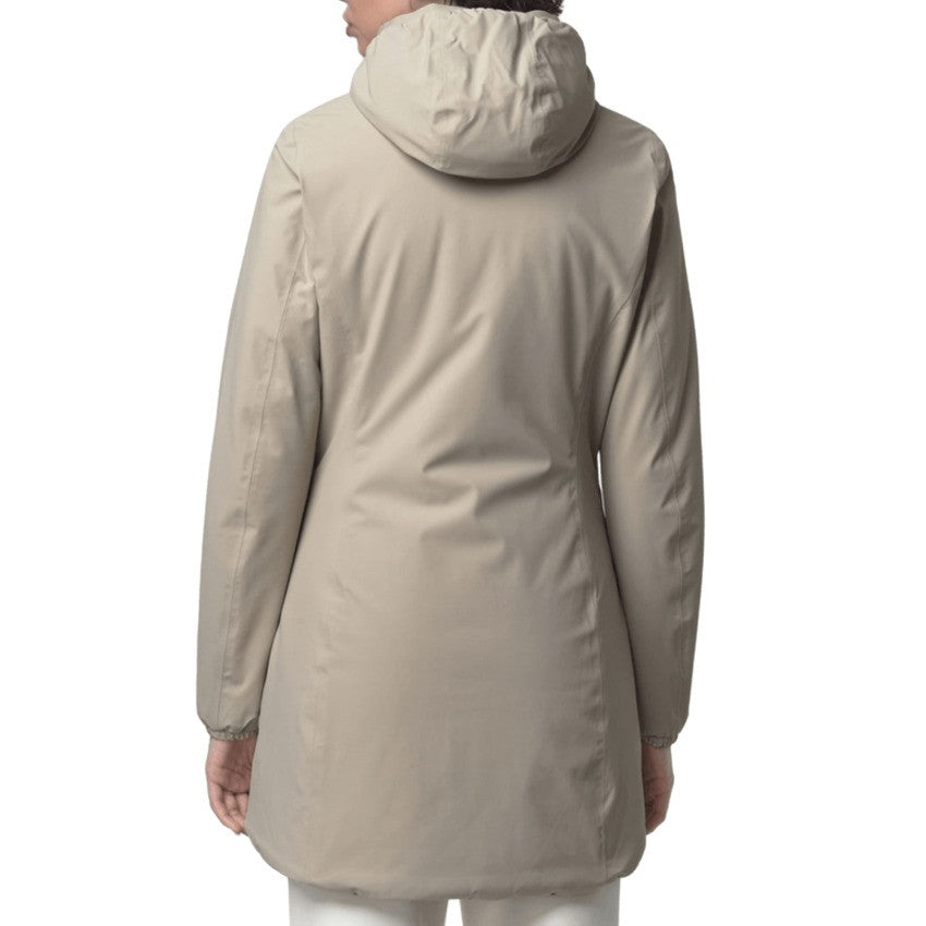 K-Way Reversible Beige And Black Waterproof Jacket
