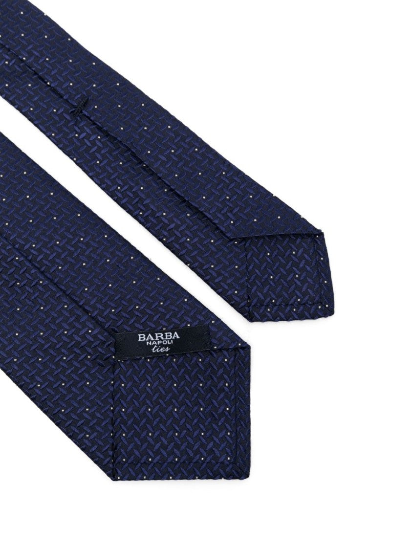Barba Textured Blue Tie With Subtle Pattern
