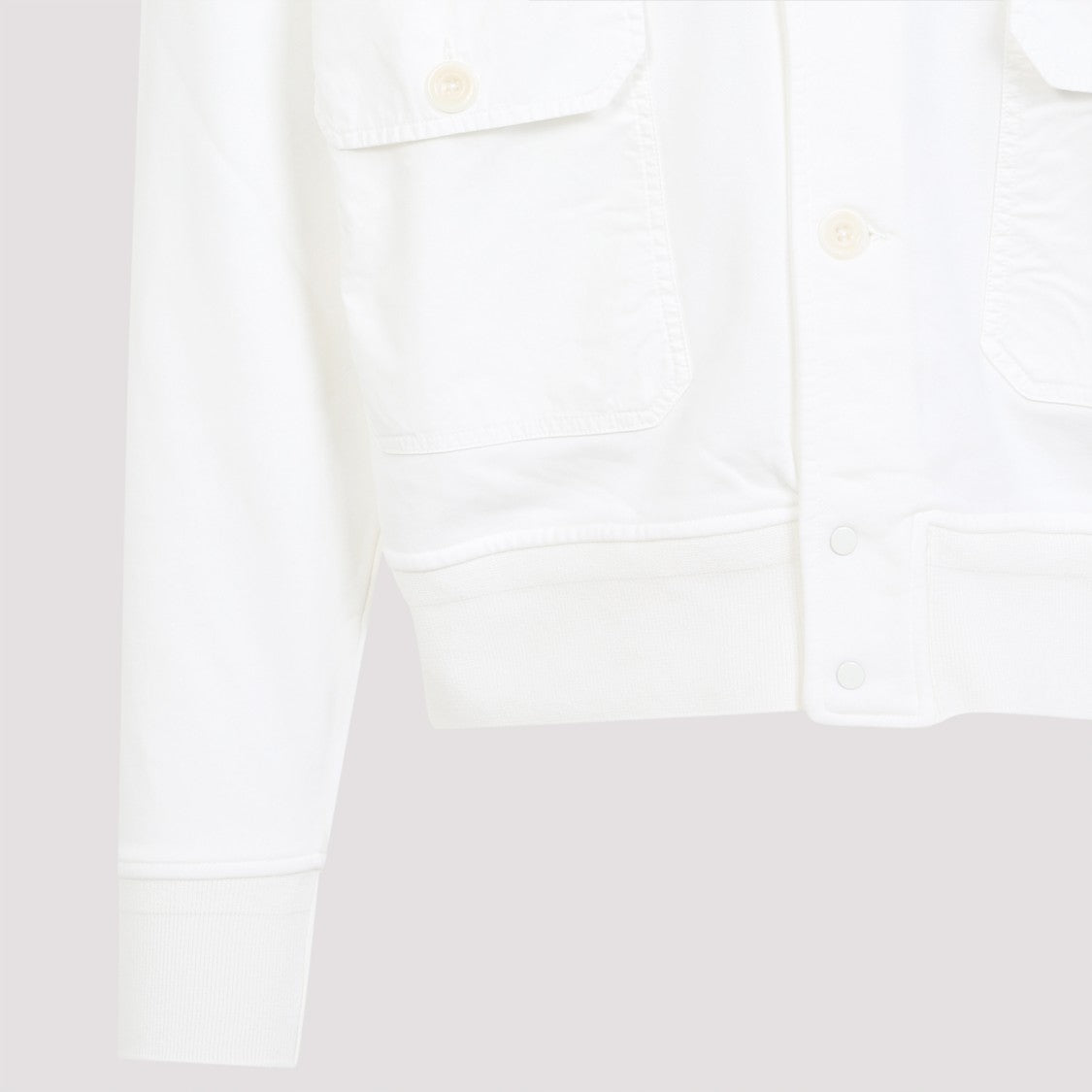 C.P. Company High-Collared Button-Up Jacket With Ribbed Details