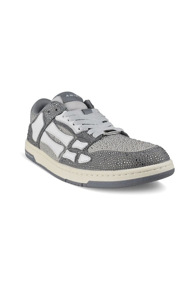 Amiri Crystal-Embellished Low-Top Sneakers With Skeleton Inserts