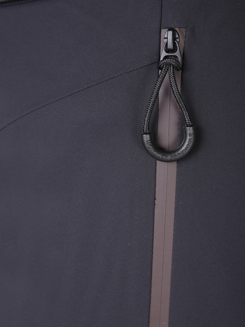 Moncler Grenoble Black Cargo Trousers With Adjustable Waist